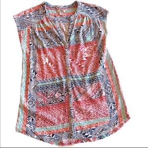 Lucky Brand Aztec Print Button-up Shirt